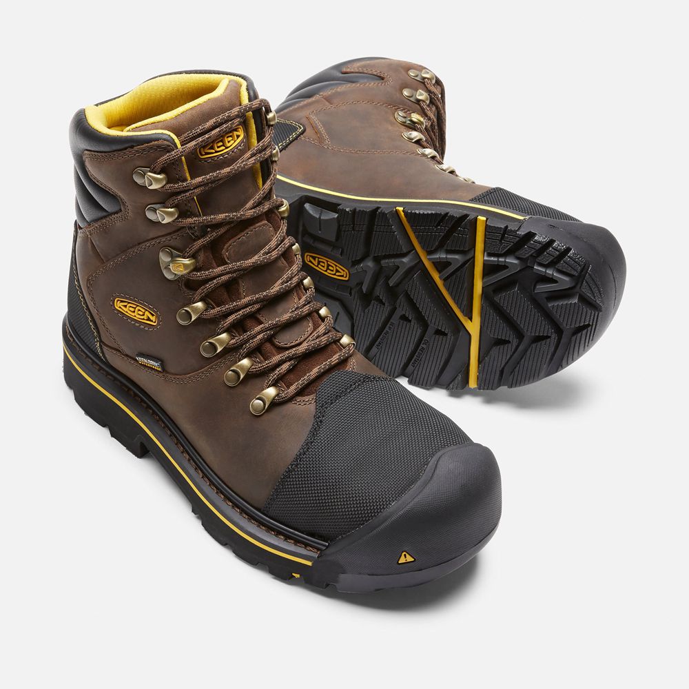 Botte de Travail Keen Homme Marron/Noir | Milwaukee Waterproof (Steel Toe) | UBOLE-3251